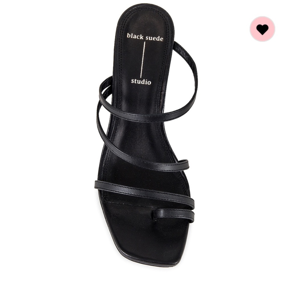 Black Suede Studio Phoebe Wedge Sandal